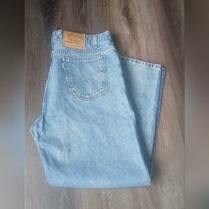 Vintage 90s Levis White Tab Relaxed Fit Straight Leg Jeans 38x29